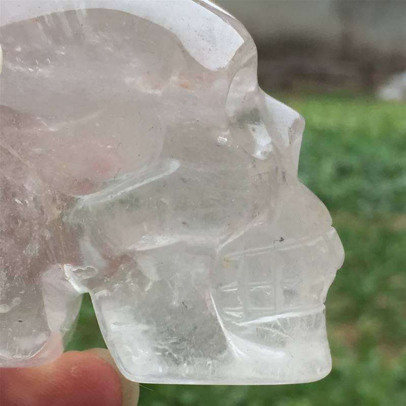 0.26kg Natural clear quartz skull carved Quartz Crystal skull Healing