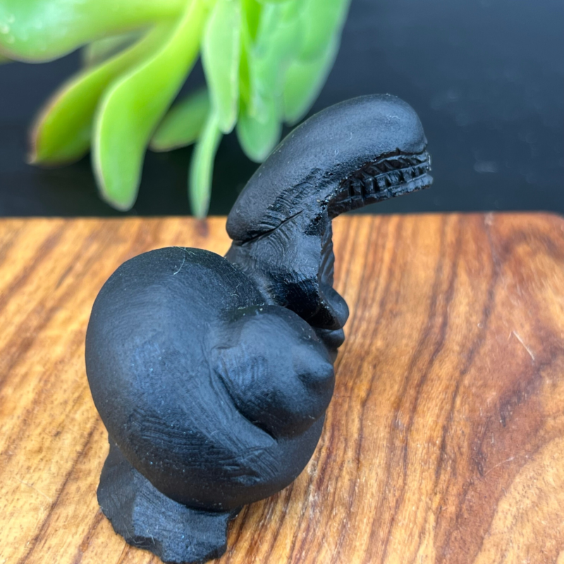 57g Natural crystal Obsidian Snail Grimace Animal carving reiki healing Gem Gift