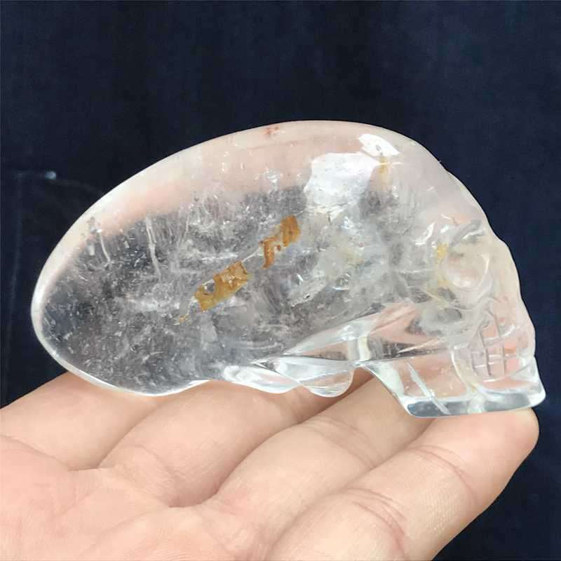 0.13kg Natural clear quartz skull carved Quartz Crystal skull Healing