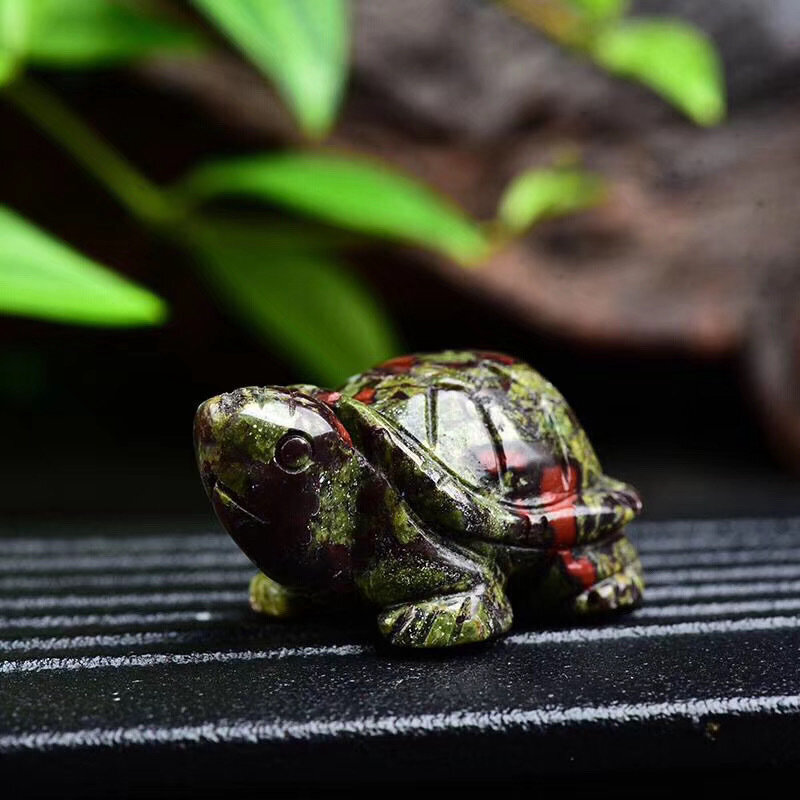 Natural Quartz Crystal Longevity Chakra Healing Stone Carved Turtle Animal Reiki