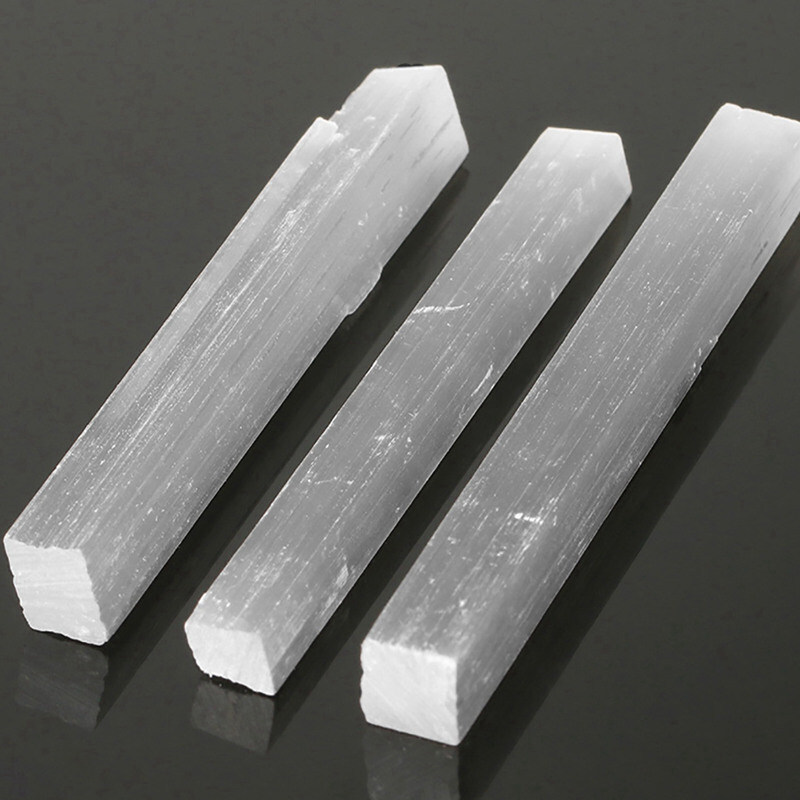 10Pcs Natural Quartz Selenite Stick Wand White Gypsum Crystal Point Stone Blades