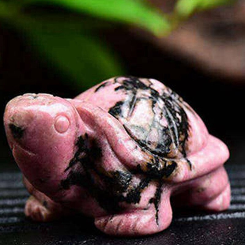 Natural Quartz Crystal Longevity Chakra Healing Stone Carved Turtle Animal Reiki