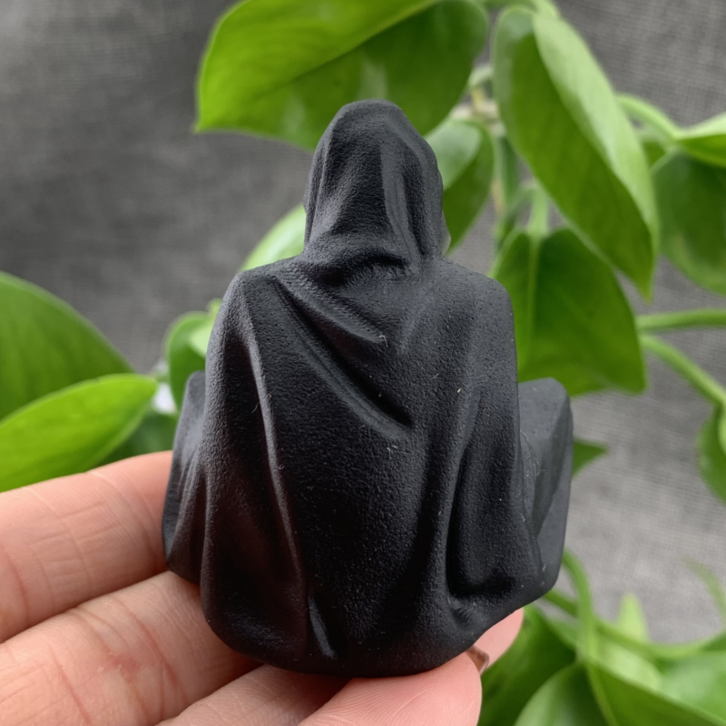 2" Natural Obsidian Quartz Carved Quartz Crystal Skull Reiki Healing Gift 1pc