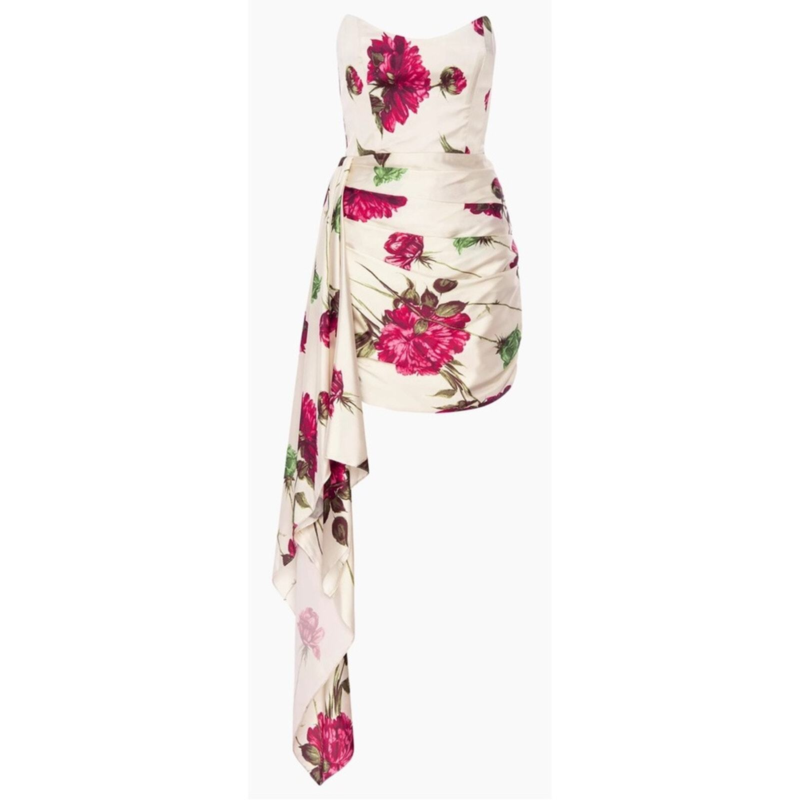 NWT Katie May Chasing Dawn Floral Drape Plus Size Mini Dress Size 3X