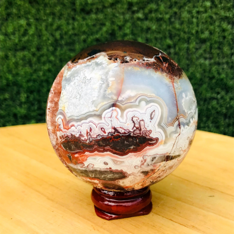 249GNatural Mexican Quartz Ball Crystal Ball Mineral Specimen Repair