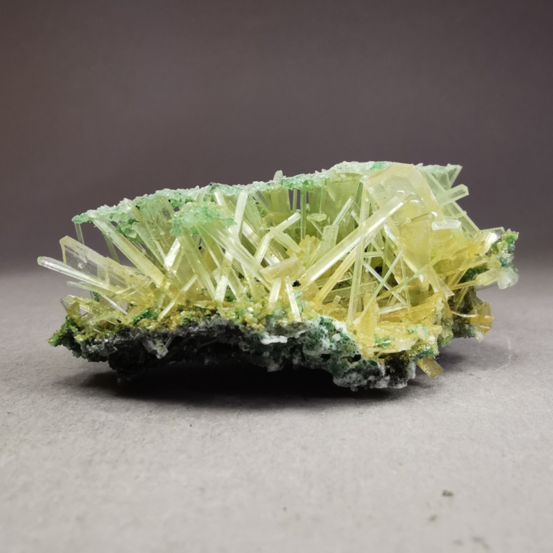 8.57 g RARE Gypsum var. Selenite w. Atacamite / Poland / Rough Crystal Specimen