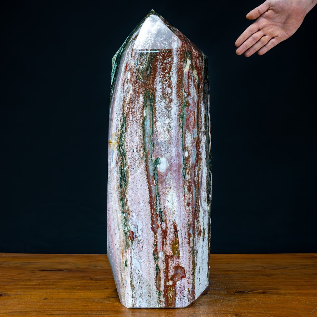 Large Natural Very Artistic Ocean Jasper - Agate Obelisk- 39187.42 g