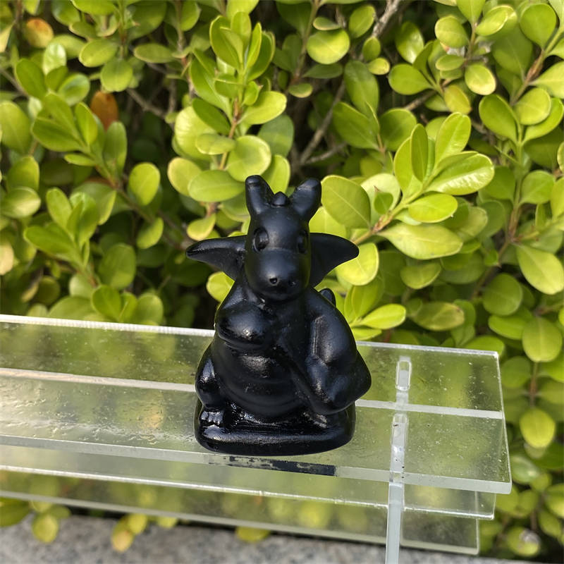 1pc Natural obsidian carved Quartz Crystal stone skull Reiki healing
