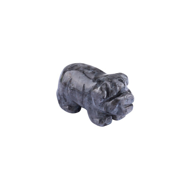 1.5'' Natural Quartz Crystal Cute Baby Piggy Hand Carved Healing Animal Decor
