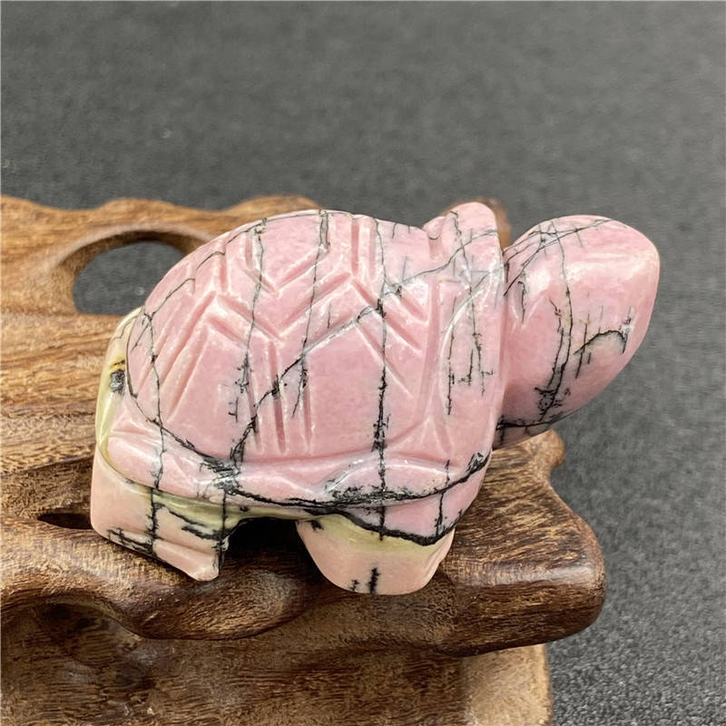 Natural Quartz Carved Longevity Tortoise Crystal Healing Gemstone Animal Turtle
