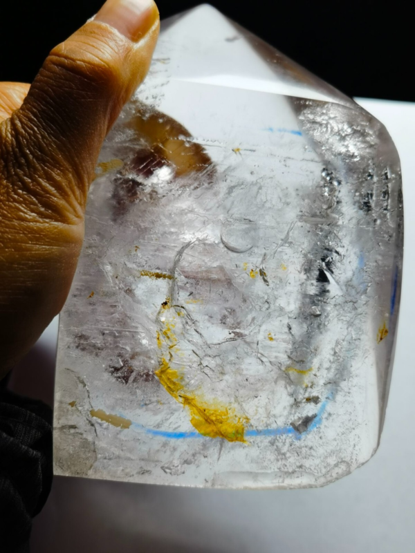 Collection Tibetan Crystal Point 2 Big Visible Moving Bubble Enhydro 5.47 in