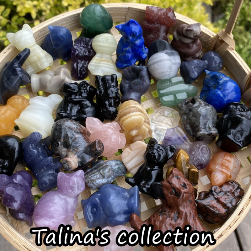 50pc Natural mixed material skull hand-carving quartz crystal gift wholesale