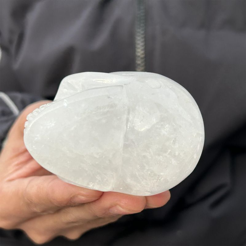 0.33kg Natural clear quartz skull carved Quartz Crystal skull Healing