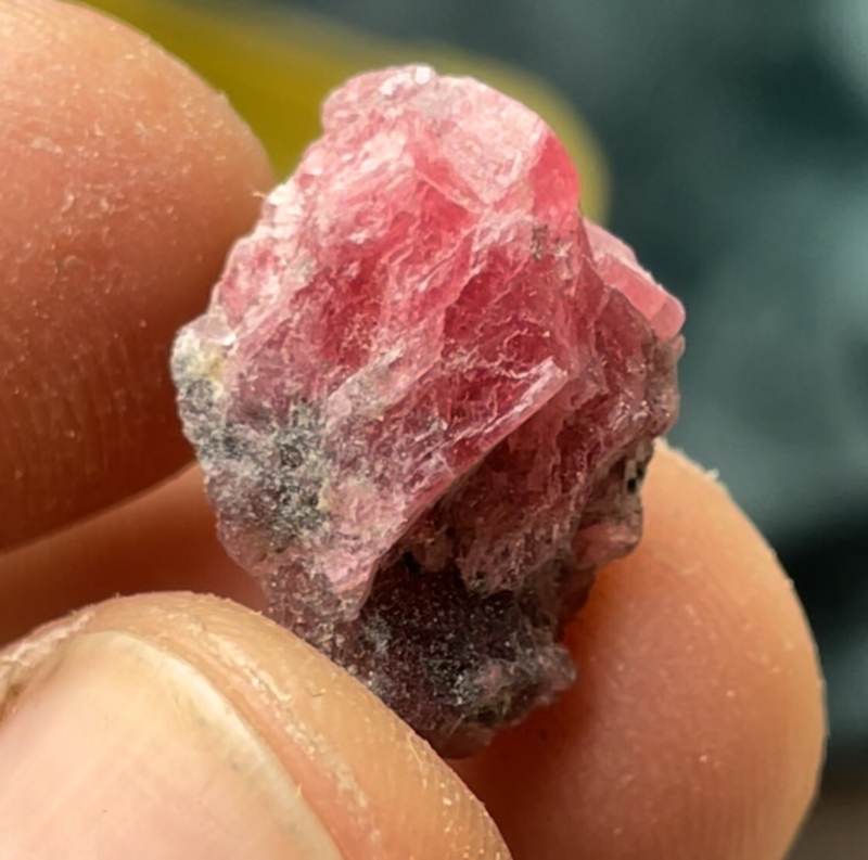 3.4g Rhodonite Crystal from Brazil RARE Gemmy Rough Natural Material