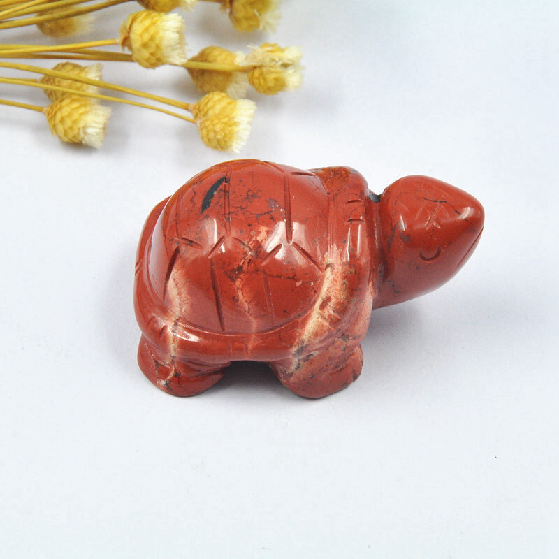 Natural Quartz Carved Longevity Tortoise Crystal Healing Gemstone Animal Turtle
