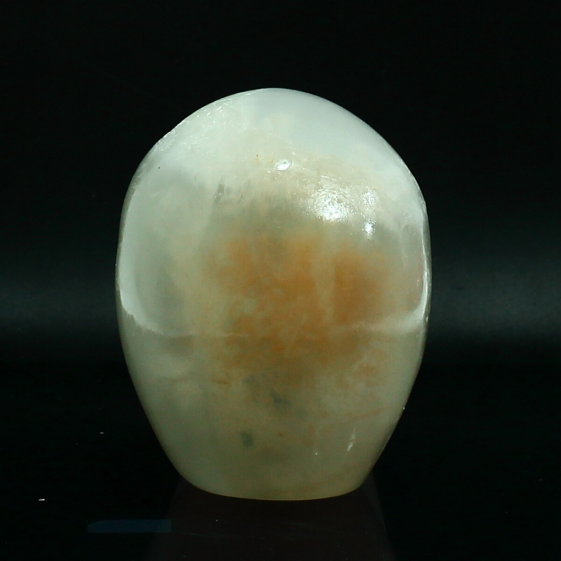 1070g Natural White Selenite Hand Carved Crystal Skull Quartz Meditation Medium