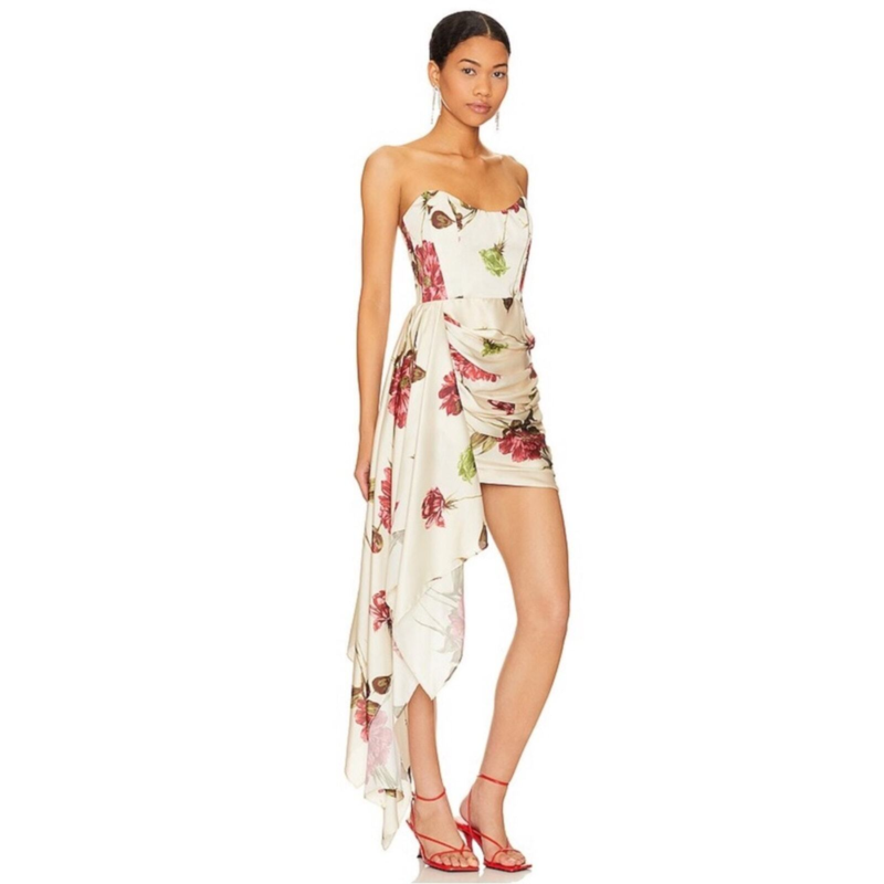 NWT Katie May Chasing Dawn Floral Drape Plus Size Mini Dress Size 3X