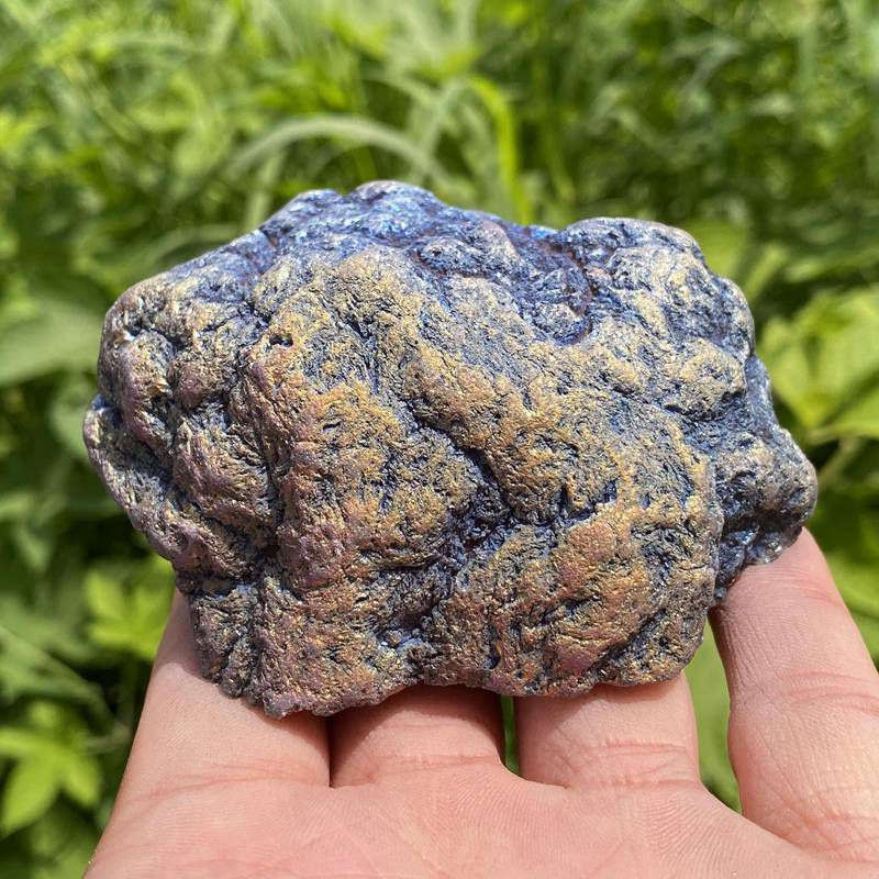 230g Electroplating color Natural Crystal Agate cave ornaments crystal cluster q