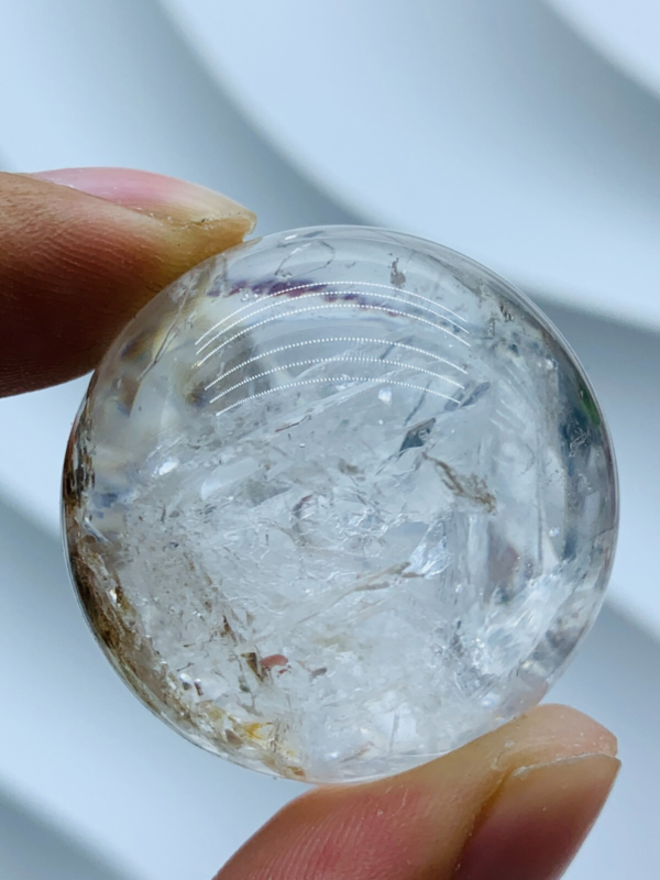 Herkimer Diamond Enhydro Crystal Magic Ball 36MM &big moving water droplet 36g