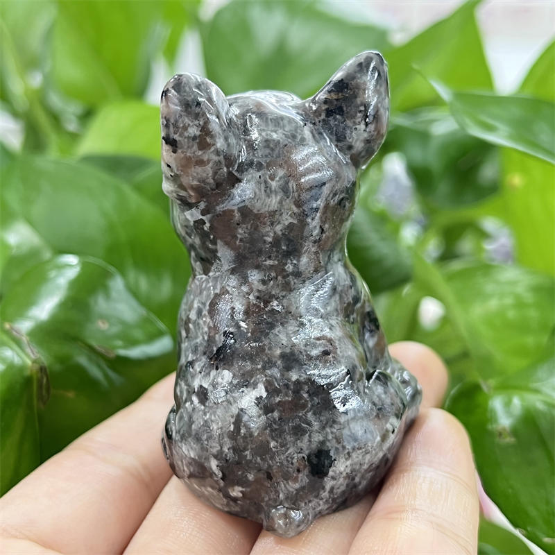 1pc Natural Yooperlite dog skull hand carved Quartz Crystal skull Reiki Healing
