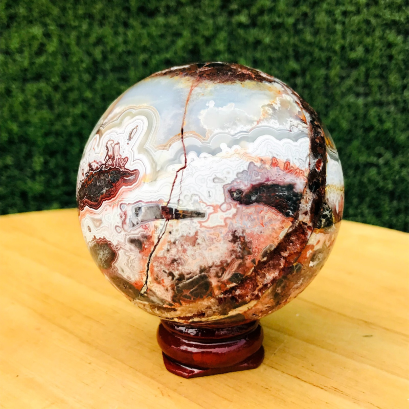 249GNatural Mexican Quartz Ball Crystal Ball Mineral Specimen Repair