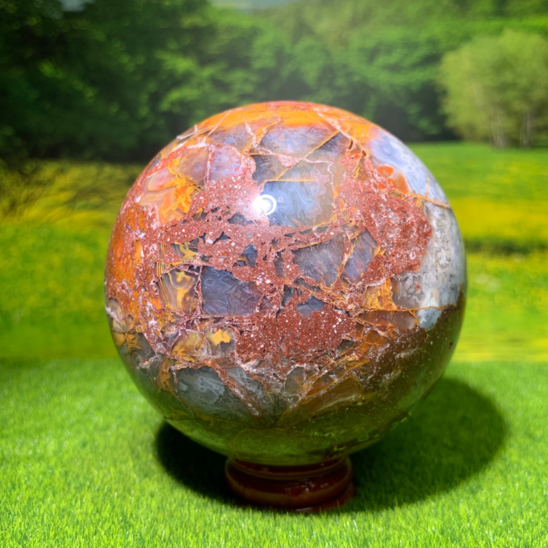 646G Natural mexican stone Quartz Ball Crystal Sphere Mineral Specimen Healing