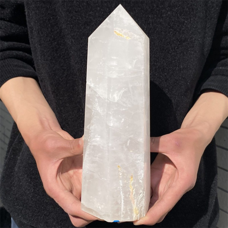 2550gNatural  White Quartz Obelisk Crystal Wand Point Healing Mineral Stone