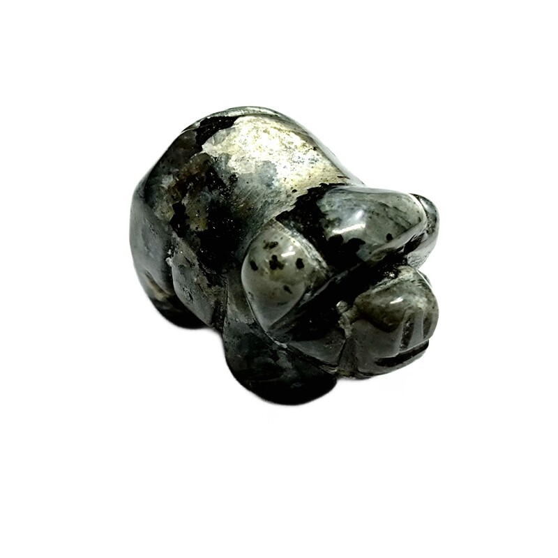 Natural Quartz Crystal Skull Carved Pig Healing Stone Wild Boar Piggy Animal Gem