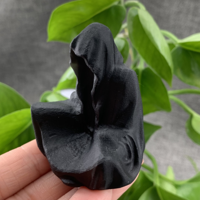 2" Natural Obsidian Quartz Carved Quartz Crystal Skull Reiki Healing Gift 1pc