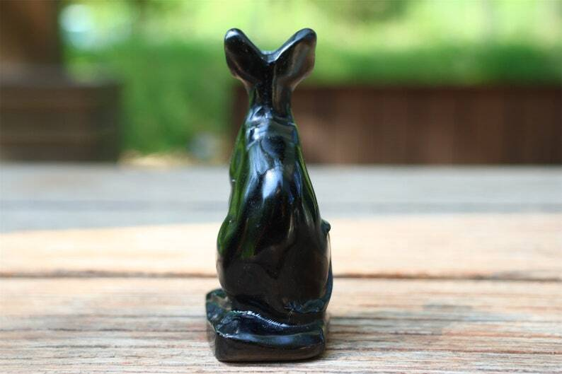 3.5" Natural Silver Obsidian Carved Hairless Cat Reiki Crystal Skull Decor 1PC