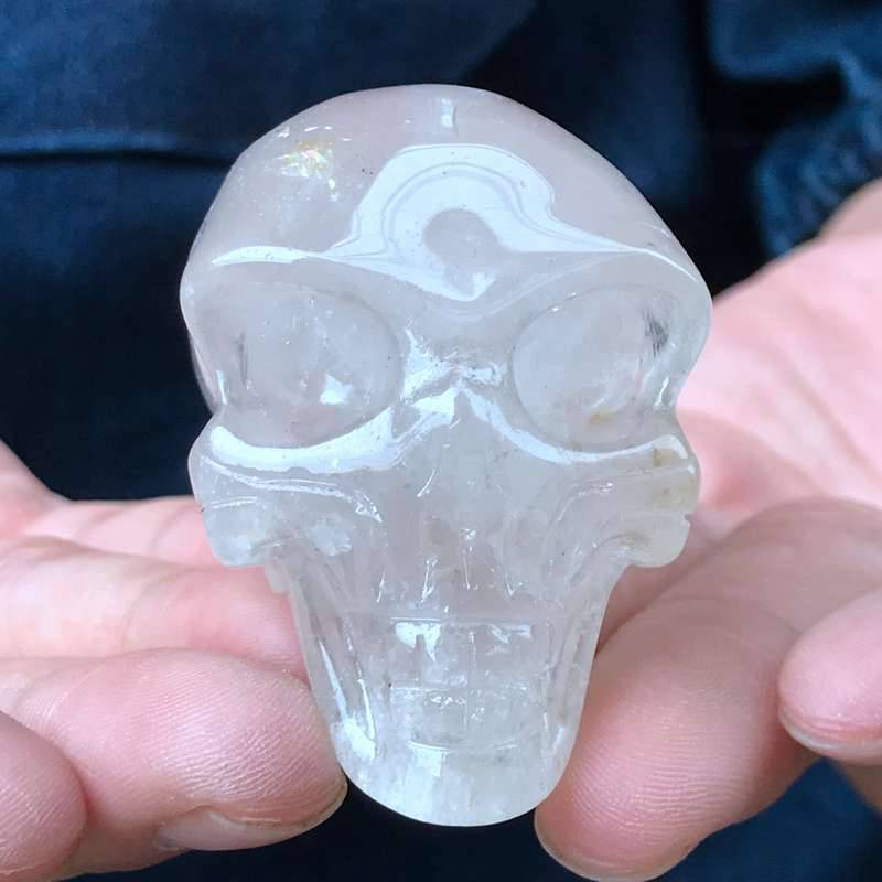 0.15kg Natural clear quartz skull carved Quartz Crystal skull Healing
