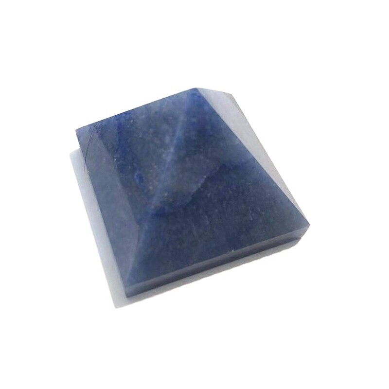 Natural Blue Aventurine Jasper Quartz Crystal Energy Tower Pyramid Healing Decor