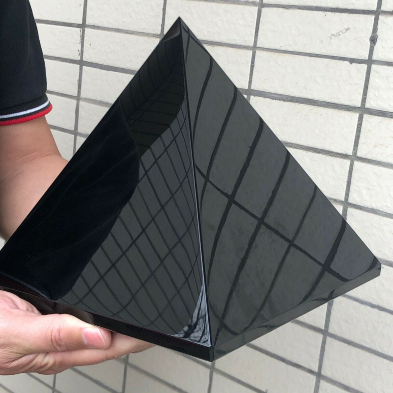 14.88LB  Natural beautiful Obsidian Pyramid polished Reiki Stone Healing