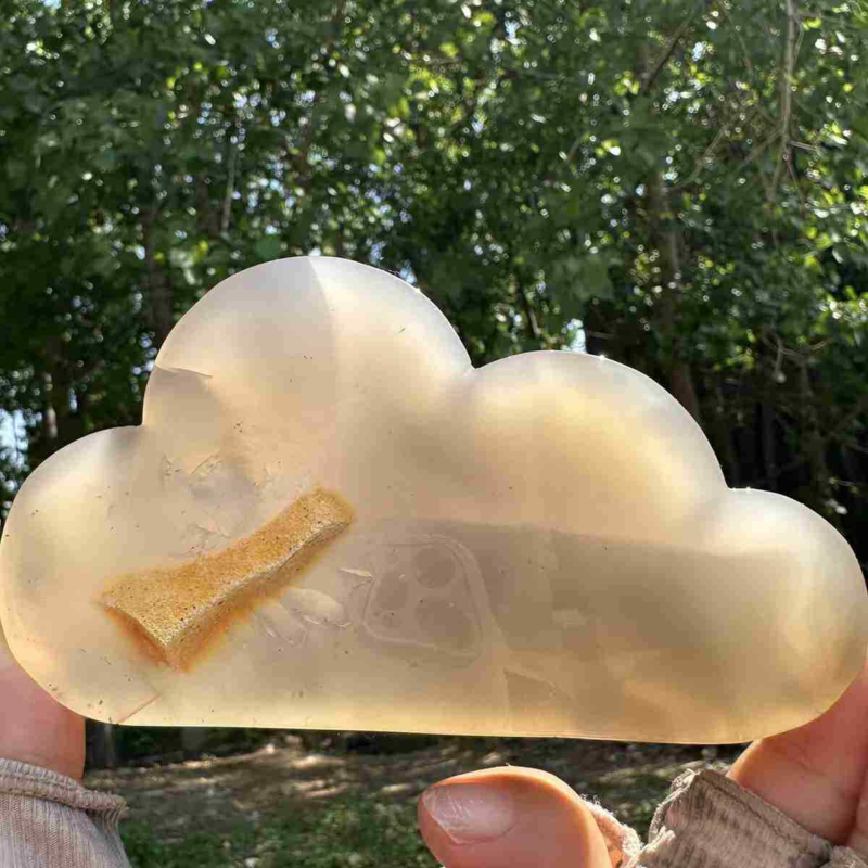 200g natural agate hand carved cloud skull quartz crystal cluster reiki