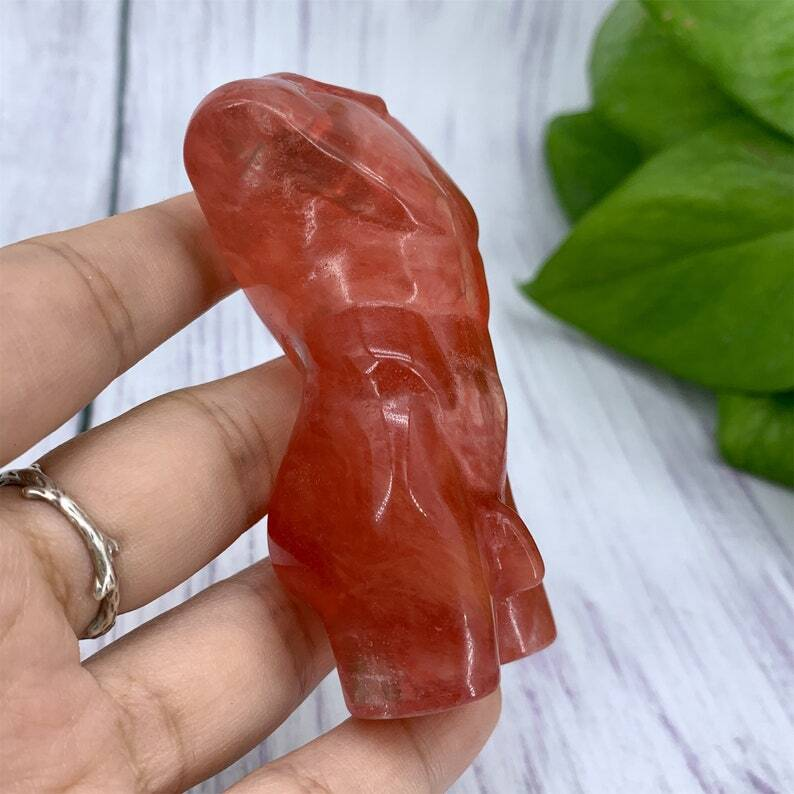 1PC Red melting stone Male Models Crystal Decoration Reiki Heal Collection gift