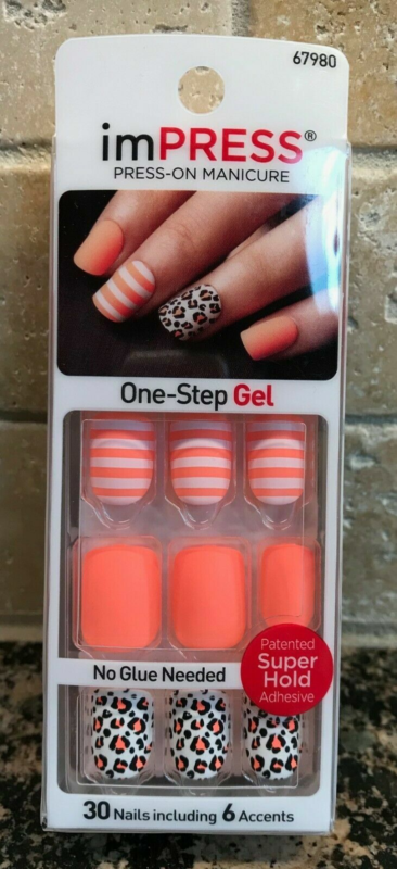 Kiss imPRESS Press-On Manicure One Step False Nails + Accents U PICK COLOR New!!