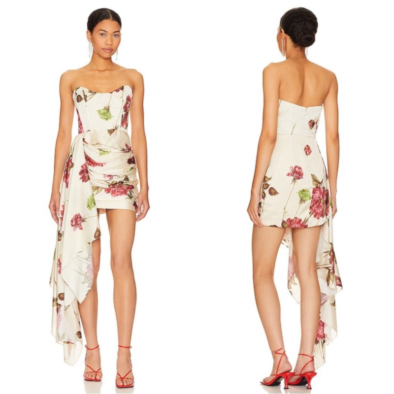 NWT Katie May Chasing Dawn Floral Drape Plus Size Mini Dress Size 3X