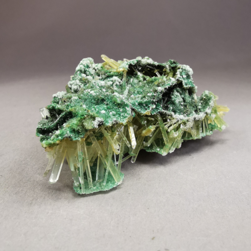 8.57 g RARE Gypsum var. Selenite w. Atacamite / Poland / Rough Crystal Specimen