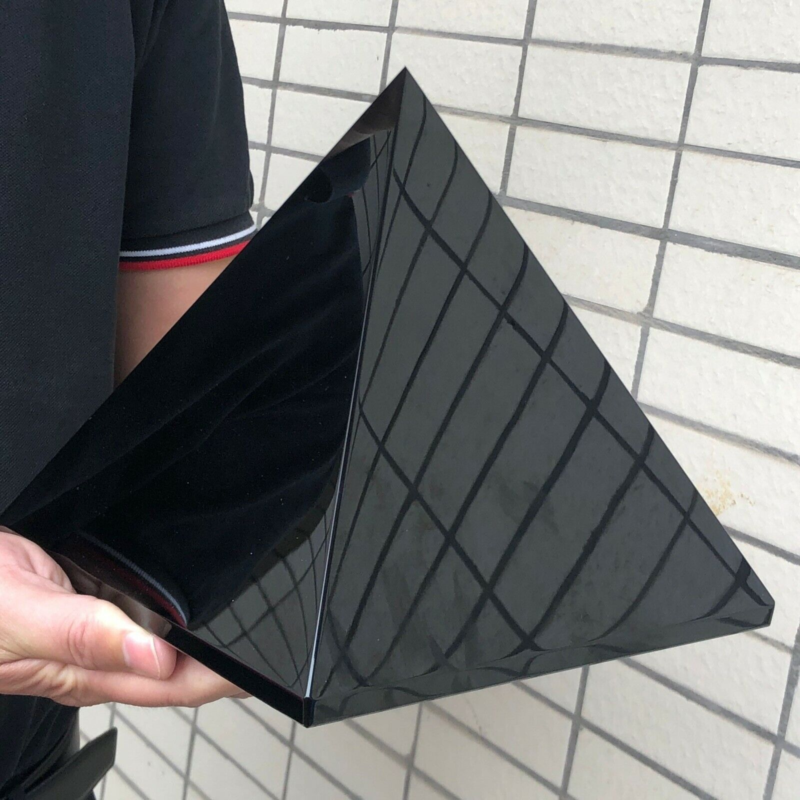 14.88LB  Natural beautiful Obsidian Pyramid polished Reiki Stone Healing