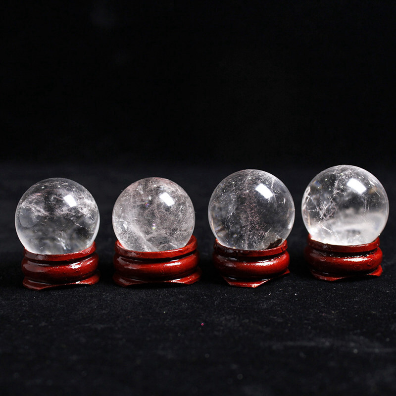 Natural Quartz Crystal Healing Gems Sphere Ball Energy Stone Reiki Decor + Stand