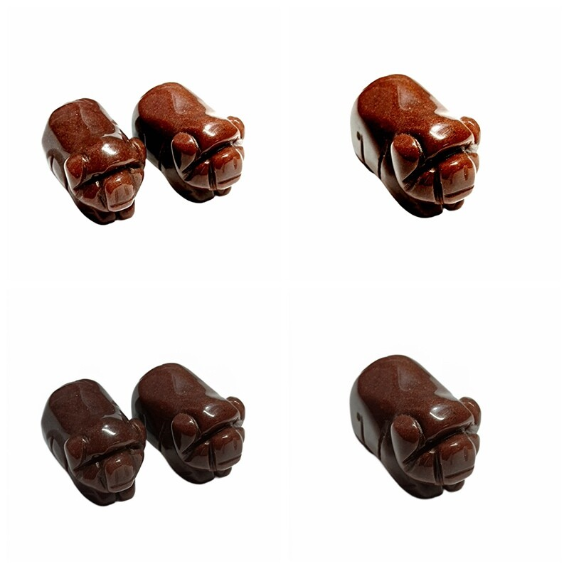 Natural Quartz Crystal Skull Carved Pig Healing Stone Wild Boar Piggy Animal Gem