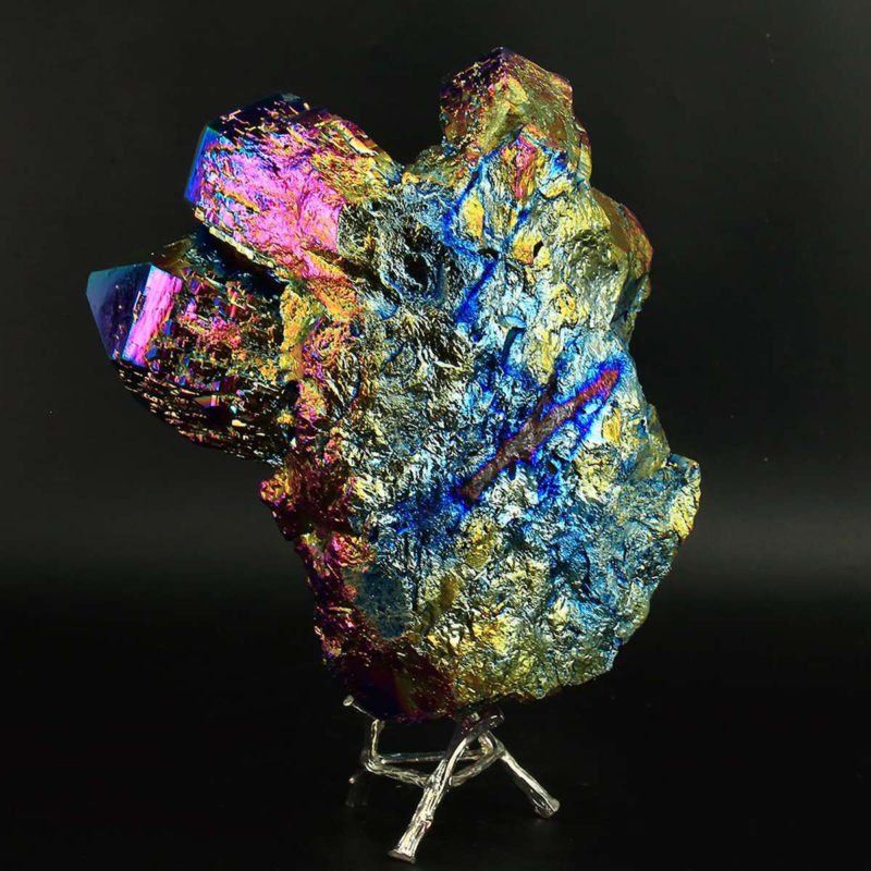 2314g Colourful Crystal Cluster Quartz Mineral Specimen Decoration Electroplate