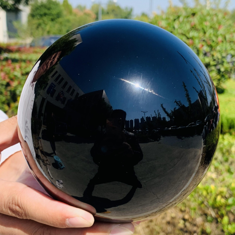 5.51LB Natural Obsidian Crystal Ball Quartz Crystal Energy Ball Reiki Healing