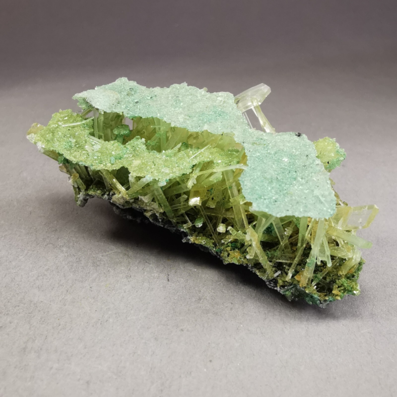 8.57 g RARE Gypsum var. Selenite w. Atacamite / Poland / Rough Crystal Specimen