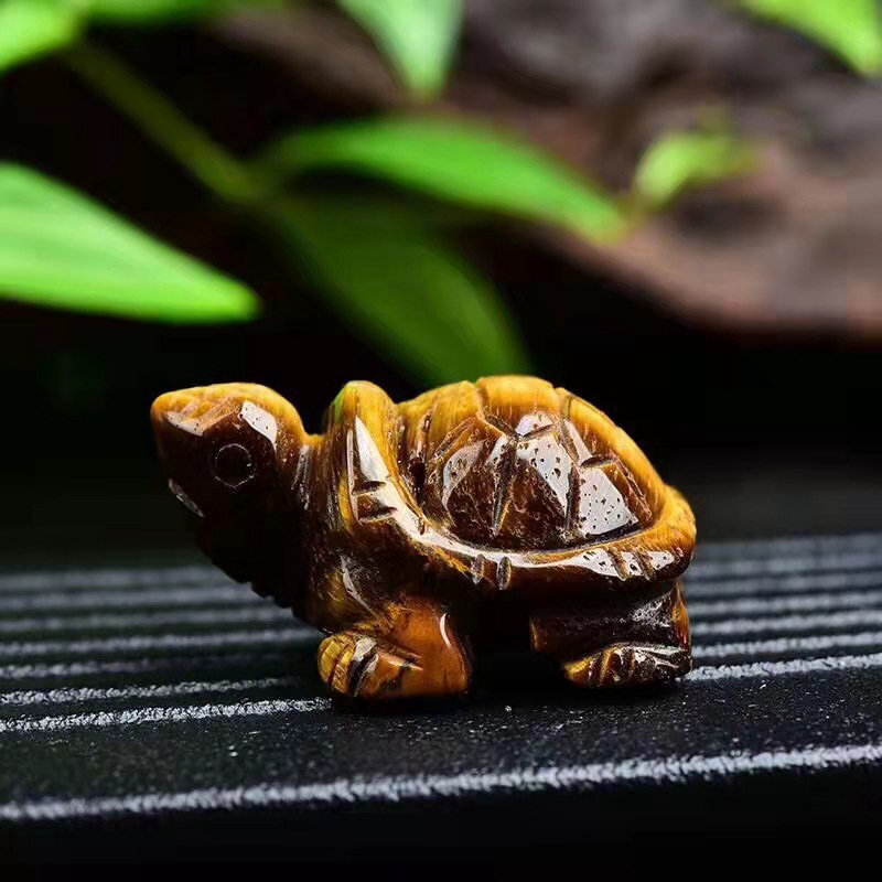 Natural Quartz Crystal Longevity Chakra Healing Stone Carved Turtle Animal Reiki