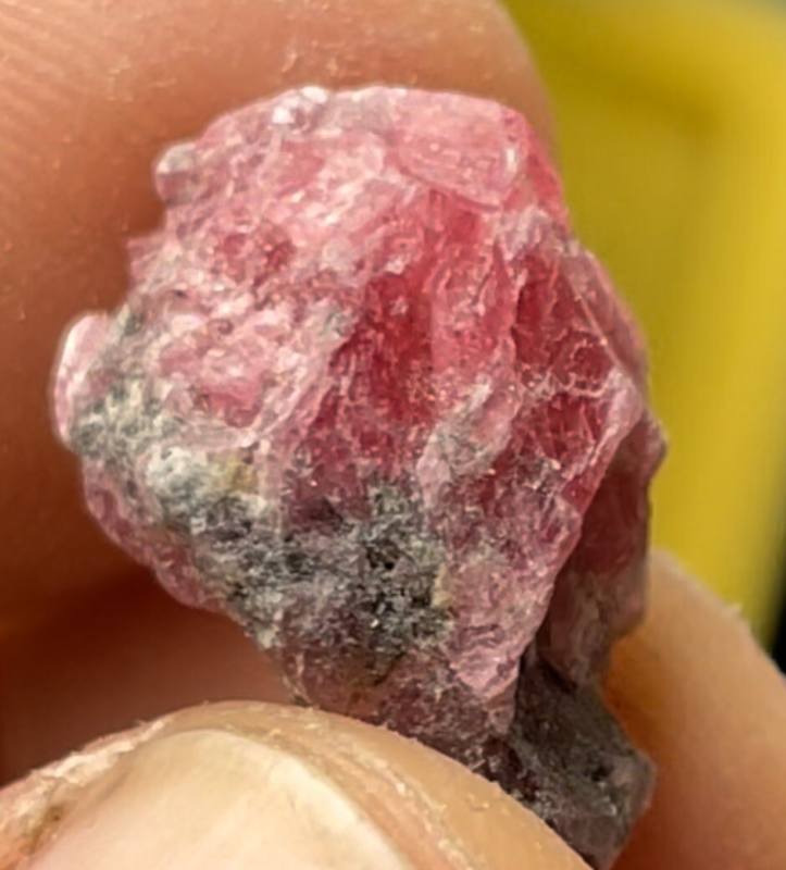 3.4g Rhodonite Crystal from Brazil RARE Gemmy Rough Natural Material