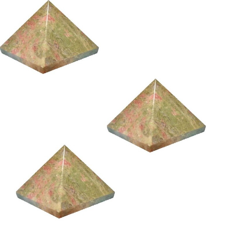 Natural Unakite Epidote Quartz Crystal Energy Tower Chakra Mineral Pyramid Gift