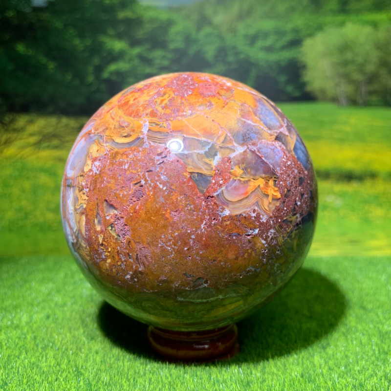 646G Natural mexican stone Quartz Ball Crystal Sphere Mineral Specimen Healing