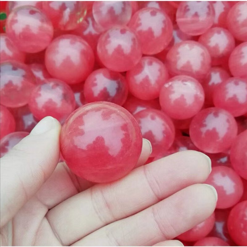HOT Natural Healing Stone Rare Red Melting Crystal Ball Gemstone Sphere W/ Stand
