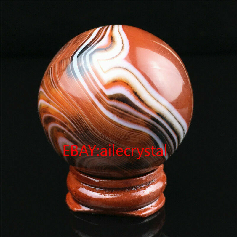 Natural Quartz Crystal lace agate Sphere Ball Reiki Divination ball 30mm+ 1PC